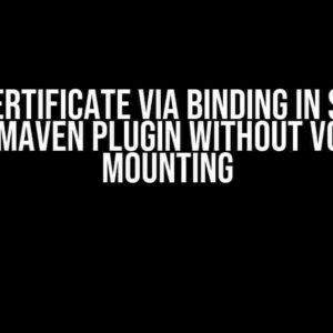 Add Certificate via Binding in Spring Boot Maven Plugin without Volume Mounting